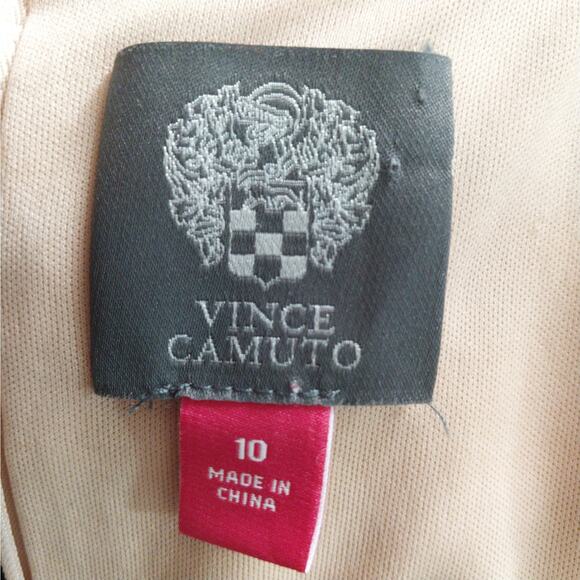 NWT@$128! VINCE CAMUTO! GOLD & AMBER BROWN MOTTLED SEQUINNED SHEATH DRESS! SZ 10 - Picture 8 of 10